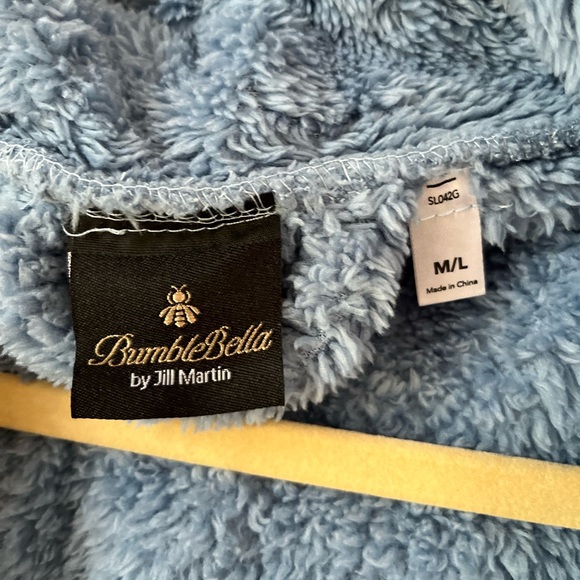 BumbleBella by Jill Martin Hooded Sherpa Lounger Size Large - Picture 2 of 8